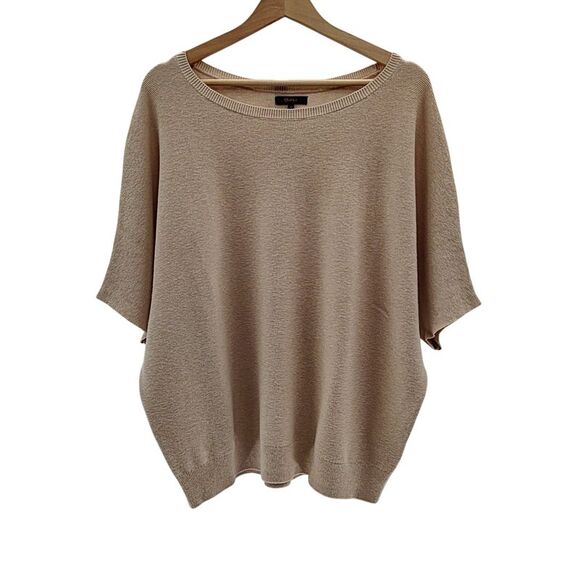 Quince Sweaters - Quince Cotton Cashmere Link-Stitch Dolman Sweater Tan XL-11778008509-1394928-$39